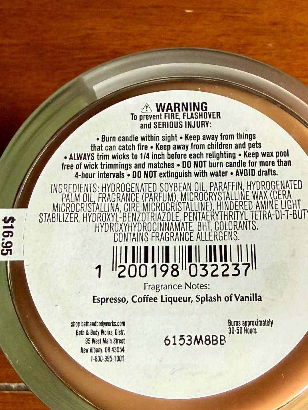 NEW ESPRESSO MARTINI Single Wick Candle Bath & Body Works